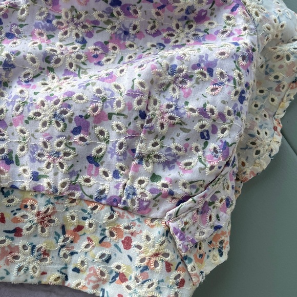 Eyelet Two Piece Ruffle Shorts Set - Picture 15 of 15